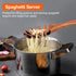 Best Wooden Pasta Spoon, 12.5 Inch Long Acacia Wood Spaghetti Serving Utensil