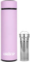 London Sip Multi-Purpose Travel Mug and Tumbler - Hot and Cold Double Wall Stainless Steel Thermos, Gentle Lilac