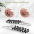 Amazer Black Shower Curtain Hooks, Decorative Rust Proof Acrylic Balls, Stainless Steel, Set of 12