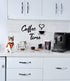4eN Modern Coffee Time Wall Art & Sign Set - 4 Pieces Wooden MDF for Kitchen & Cafe