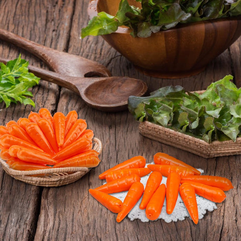 30pcs Woration Artificial Mini Carrots Lifelike Fake Carrot for Decoration Easter Artificial Simulation Vegetable Home