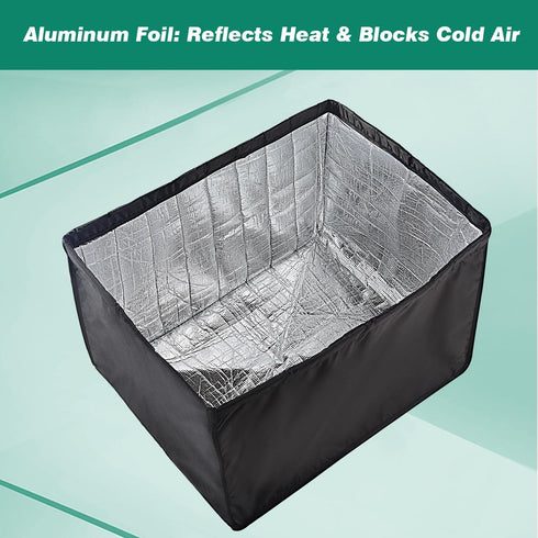 i frmmy Outdoor Window Air Conditioner Cover, Waterproof & Insulated, Black, 24''Wx 15.6''Hx 20''D