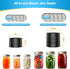 Electric Mason Jar Vacuum Sealer Kit, 2000mAh Battery, Compatible with Wide & Regular Mouth Lids, Black