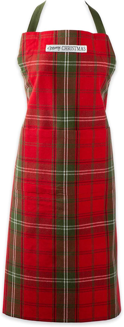 DII Unisex Kitchen Christmas Apron for Women & Men, Adjustable Ties and Large Front Pockets for Cooking