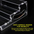 evron Clear Plastic Spice Rack Organizer for Cabinet & Countertop - 3 Tier Pantry Organization (ASSEMBLY REQUIRED)