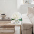Hydrangea Artificial Flowers in Glass Vase, White Silk Fake Flowers Silk Centerpiece Table Decorations for Dining Room