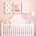 3Pcs Pink Teddy Bear Canvas Wall Art Coquette Bow Wall Decor Pictures Cute Animal Nursery Posters Prints for Baby Girls