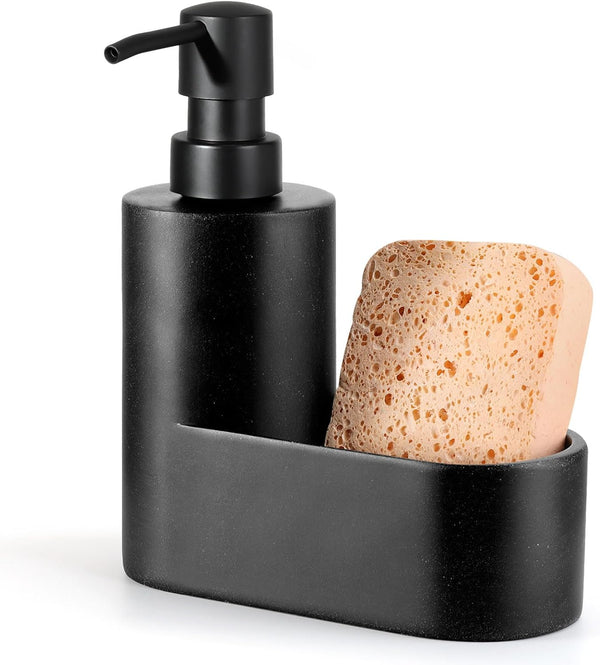 Shinowa Dish Soap Dispenser with Sponge Holder, Refillable Kitchen Dish Soap Dispenser