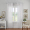 Elrene Home Fashions Jolie Crushed Semi-Sheer Window Curtain, Adjustable Tie-Top Single Panel, 52" x 84", White
