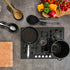 Cooking Spoon Rest for Stove Top, Cast Iron Utensil Holder, Heavy Duty Kitchen Accessories, Dishwasher Safe, Coffee Gold