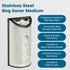 Honey-Can-Do Stainless Steel Plastic Bag Saver & Trash Bag Dispenser, Wall-Mounted Plastic Bag Organizer for Kitchen