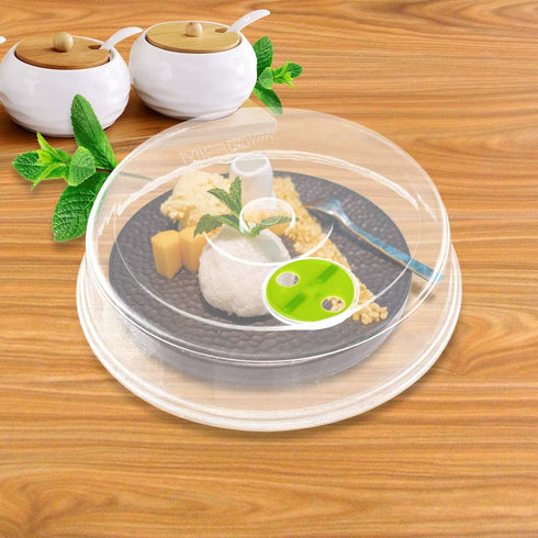Set of 5 Microwave Plate Covers with Adjustable Steam Vents; Splatter Covers for Large & Small Food Plates