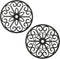 TEAKISS 2 Pack Decorative Round Flower Trivets - 7 Inch Iron Pot Pads,
