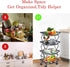 ULIKEUS 4 Tier Fruit Basket for Kitchen Stackable Metal Wire Fruit Vegetable Basket with Wheels Narrow Corner Rolling