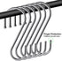 24 Pack S Hooks for Hanging - 3.5 inch Heavy Duty Metal S Shaped Hooks for Pot Rack, Towels, Jeans, Kitchen, Bathroom