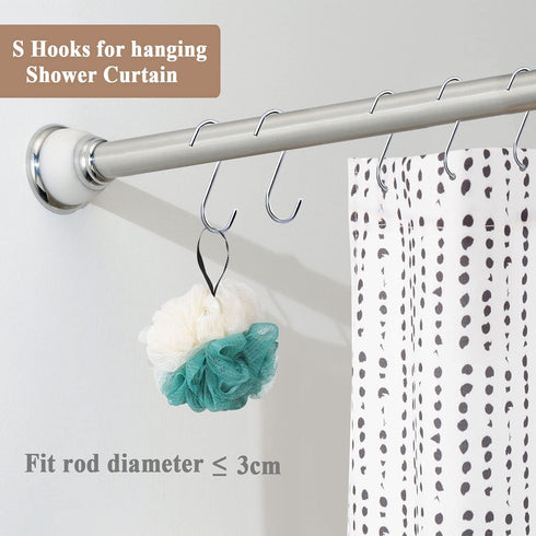 30 Pack 3.7 inch Metal S Hooks, Steel S Hooks for Hanging Plants, Kitchen Pans, Jewelry