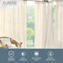 Elrene Home Fashions Darien Weatherproof Tab-Top Sheer Solid Color Curtain Panel, 52”W x 84”L, Indoor/Outdoor, Ivory