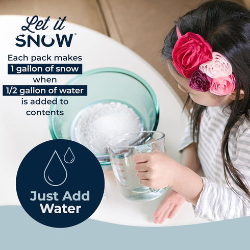 3 Packs, 3 Let it Snow Instant Fake Snow Powder - Made in the USA, Safe & Easy to Use Artificial Snow for Slime