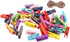 Wooden Clothes Pins, 100pcs 1.3 Inch (3.5cm) Mixed Colored Small Clips with 33 Feet Jute Twine