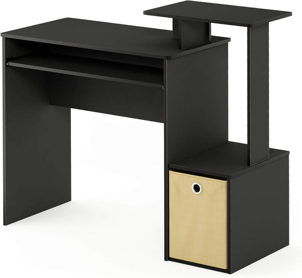 Furinno Econ Multipurpose Home Office Writing Desk, Black/Brown