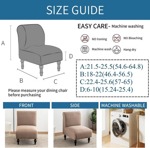 Armless Armless Armless 1pc) LavishCover Accent Chairs Covers, Thick Recliner Sofa Cover Stretchable, Removable Chair