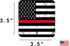 Rogue River Tactical Thin Red Line USA Flag Tattered Drink Coaster Set of 4, Gift for Firefighter Fire Department Home