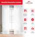 Sapphire Home White Sheer Curtains - 2 Panels Set, Light Filtering Textured Drapes, 84 Inches Length for Living Room,