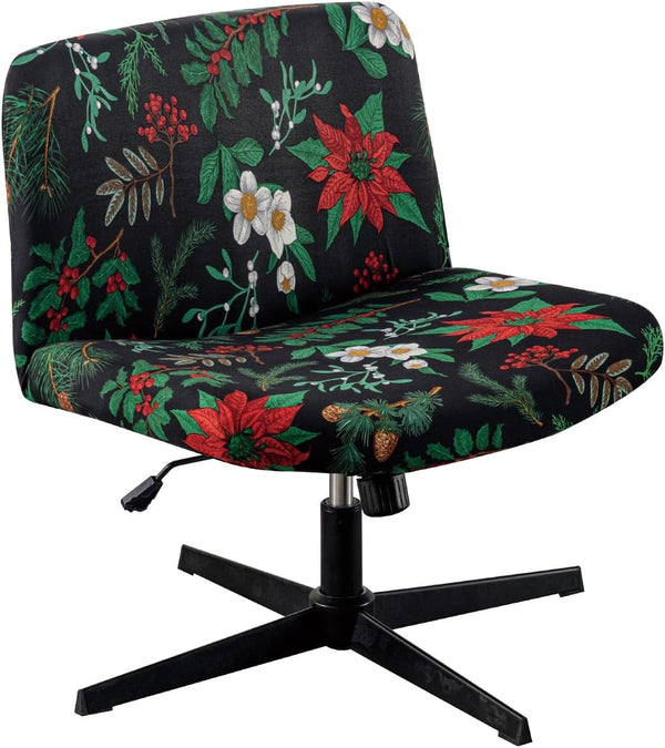Armless Chair Slipcover Stretch Criss Cross Chair Cover, Mid Back Wide Seat