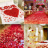CODE FLORIST 2200 PCS Dark-Red Silk Rose Petals for Romantic Night, Wedding, Proposal Anniversary Decorations