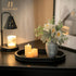 Counter Hanobe Decorative Trays for Coffee Table : Black Oval Centerpiece Tray Wood for Farmhouse Entry Table Decor