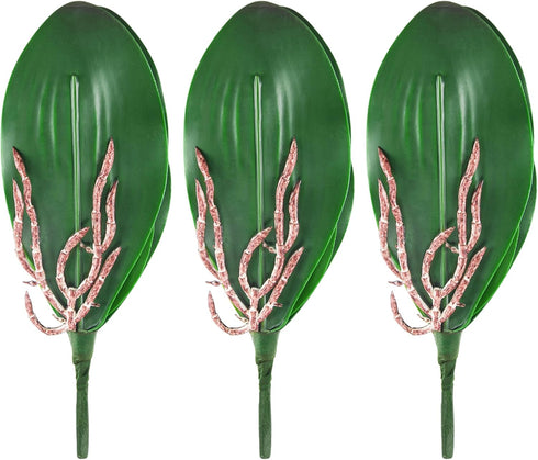 Miracliy Phalaenopsis Orchid Leaves - Fake Leaves Real Latex Touch Plants for Arrangement