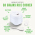 GreenLife 4-Cup Digital Rice Cooker, PFAS & PFOA-Free, Removable Ceramic Pot, Touch-screen, White