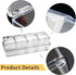 4-Cell Clear Seasoning Rack, Acrylic Spice Box with Cover and Spoon, Storage Container for Condiments