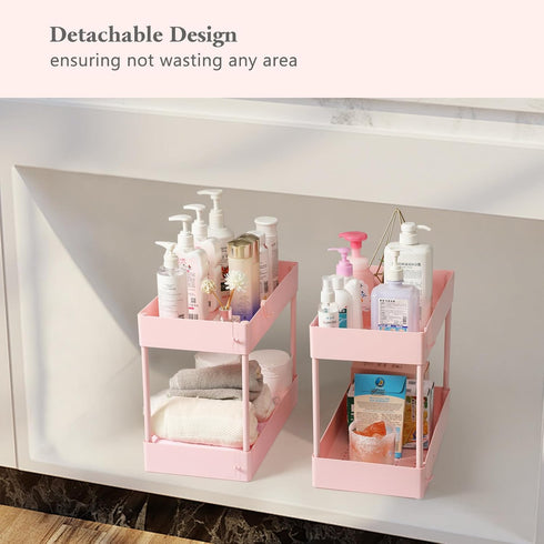 3 danpinera Slim Storage Cart, Tier Narrow Rolling Cart on Wheels Bathroom Organizer with Dividers Handle Hanging Cups
