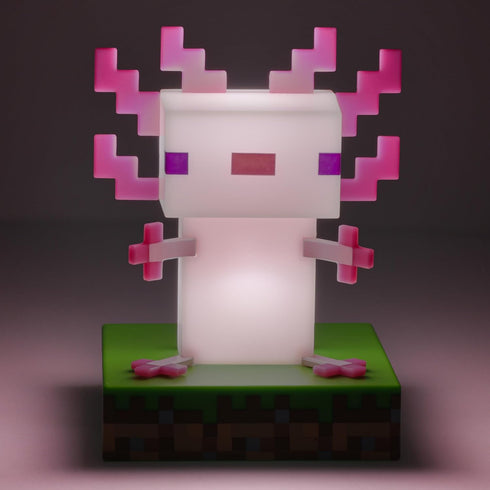 Minecraft Officially Licensed Axolotl Free Standing Desk Light, Gaming Room Decor and Merchandise for Boys and Girls