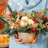 6Pcs HUIANER Artificial Berries, Lifelike Orange Berry with Stems Fake Christmas Fruit Simulation Flowers Orange