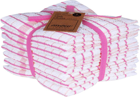 AMOUR INFINI Kitchen Dish Cloths Set of 8 - Ultra Soft, Highly