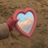BinaryABC Heart Makeup Mirror - Cosmetic Mirror Wall Desktop Mirror for Bedroom (Pink)