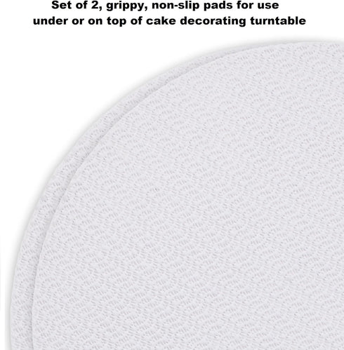 Ateco Set of 2 Reusable Non-Slip Pads - Food Safe Plastic, 12-Inch Diameter, White