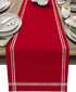 Smile Sunflower Red Table Runner Dresser Scarves, Farmhouse Red Dining Table Runners 72 inches