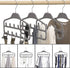 ELONG HOME 2 Pack Belt Hanger, Gray Sturdy Organizer with 360 Degree Swivel, 11 Large Hooks for Closet