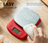 NUTRI FIT Ultra Slim Digital Kitchen Food Scale in Red/Stainless Steel, 1g Increment Measure for Coffee Making
