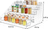 3 Countertop WUIVIUT Spice Rack Organizer For Cabinet, in/Tier Acrylic Tiered Spice Shelf Can Storage Organizer