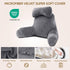 25''H Reading Pillow for Sitting in Bed Adult, Bed Pillow with Shredded Memory Foam, Pillow with Detachable Neck Roll