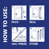 Hefty Shrink-Pak Vacuum Storage Bags - 4 Large Heavy Duty Bags for Clothing, Comforter & Under Bed Storage