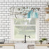 Mason Jar Cotton Flower Valances for Windows - 54x18 inch Rod Pocket Kitchen Curtains, Floral Wooden Plank Design