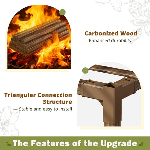 10-12 34.2 Wx47.6 Hx11.78 EnHomee Plant Stand Indoor Tall Plant Stand Outdoor Large Wood Plants Shelf with Pots