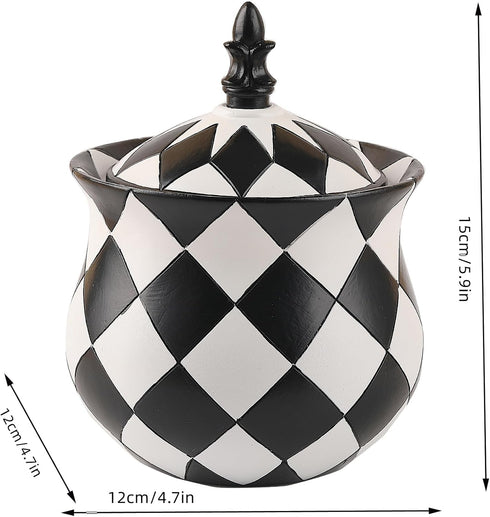 Black and White Jewelry Ring Storage Case, Decorative Boxes with Lids for Home Decor and Travel Display