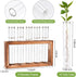Tigvio 2pcs 10 (10 Desktop Glass Plant Propagation Station with Test Tubes in Wooden Stand - Hydroponic Plants Cutting