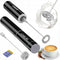 VOMELON Milk Frother Handheld, Battery Operated Coffee Foamer Drink Mixer with 2 Stainless